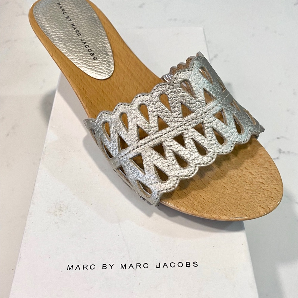 MARC by MARC JACOBS Silver Mule.  Size: US 8 EU 39